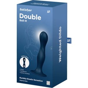 Satisfyer Double Ball-R szilikon dildó, belső ballasztgolyókkal (kék) Satisfyer Double Ball-R szilikon dildó, belső ballasztgolyókkal (kék)