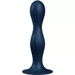   Satisfyer – Double Ball-R szilikon dildó belső ballasztgolyókkal (kék)
