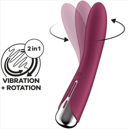  Satisfyer Spinning Vibe 1. vibrátor, rotáló fejrésszel (piros)