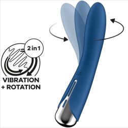   Satisfyer Spinning Vibe 1. vibrátor, rotáló fejrésszel (kék)