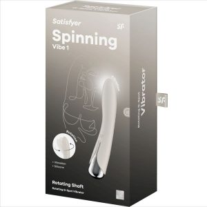 Satisfyer Spinning Vibe 1. vibrátor, rotáló fejrésszel (bézs)