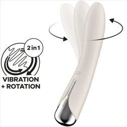   Satisfyer Spinning Vibe 1. vibrátor, rotáló fejrésszel (bézs)