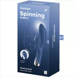   Satisfyer Spinning Rabbit 1. klitoriszágas vibrátor, rotáló fejrésszel (kék)