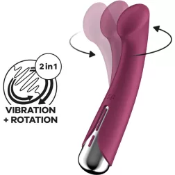   Satisfyer Spinning G-Spot 1. vibrátor, rotáló fejrésszel (piros)