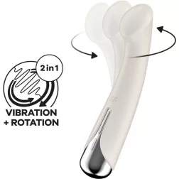   Satisfyer Spinning G-Spot 1. vibrátor, rotáló fejrésszel (bézs)