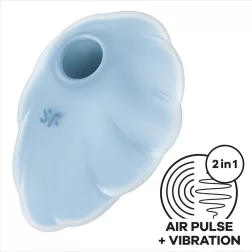   Satisfyer Cloud Dancer léghullámos csiklóizgató, vibrációval (kék)