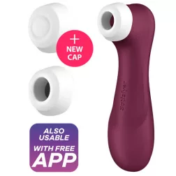   Satisfyer Pro 2. léghullámos csiklóizgató, vibrációval (bordó) (3. generációs) (APP-os)
