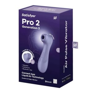 Satisfyer Pro 2. léghullámos csiklóizgató, vibrációval (lila) (3. generációs) (APP-os)