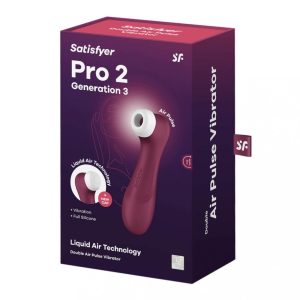 Satisfyer Pro 2. léghullámos csiklóizgató, vibrációval (bordó) (3. generációs) Satisfyer Pro 2. léghullámos csiklóizgató, vibrációval (bordó) (3. generációs)