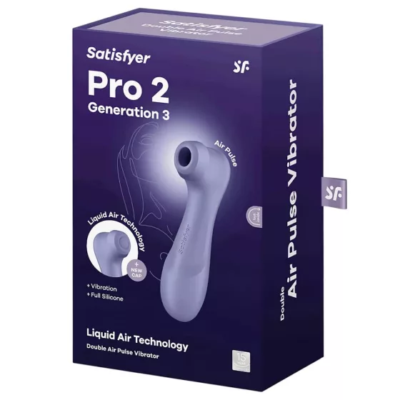 Satisfyer – Pro 2. léghullámos csiklóizgató, vibrációval (lila) (3. generációs)
