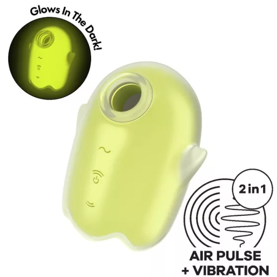Satisfyer Glowing Ghost léghullámos csiklóizgató, vibrációval (sárga)