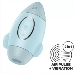   Satisfyer Mission Control léghullámos csiklóizgató, vibrációval (kék)