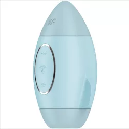   Satisfyer Mission Control léghullámos csiklóizgató, vibrációval (kék)