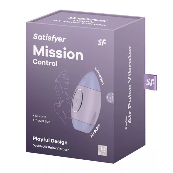 Satisfyer Mission Control léghullámos csiklóizgató, vibrációval (lila).