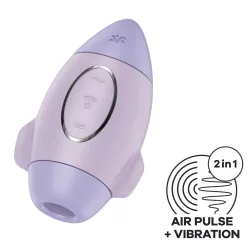   Satisfyer Mission Control léghullámos csiklóizgató, vibrációval (lila).