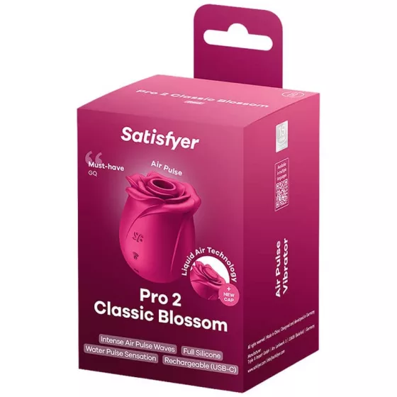 Satisfyer Pro 2 Classic Blossom léghullámos és pulzációs csiklóizgató (rózsaszín)