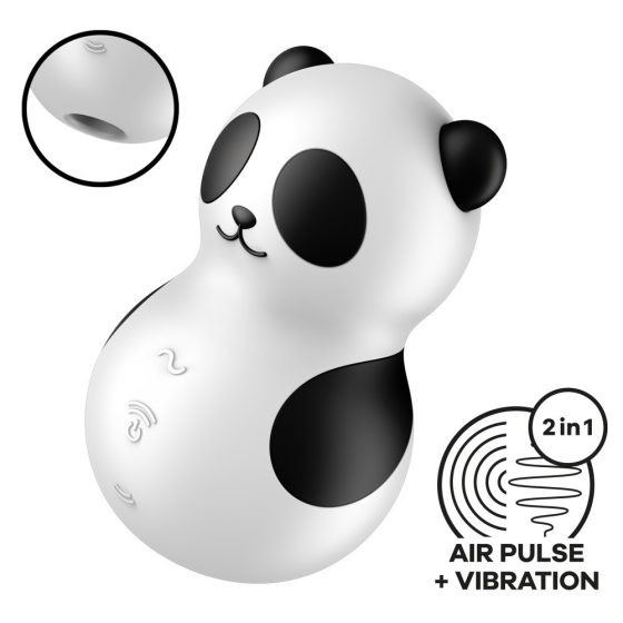 Satisfyer Pocket Panda léghullámos csiklóizgató, vibrációval