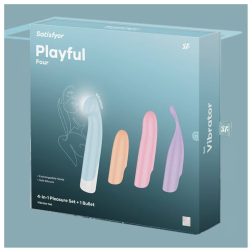   Satisfyer – Playful Four négyrészes vibrátorszett cserélhető feltétekkel