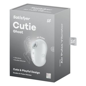 Satisfyer Cutie Ghost léghullámos csiklóizgató, vibrációval (fehér)