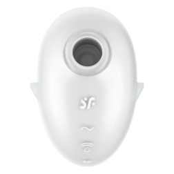   Satisfyer Cutie Ghost léghullámos csiklóizgató, vibrációval (fehér)