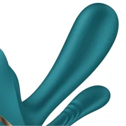   Satisfyer – Top Secret+ hárommotoros vibrátor (zöld, elemes)