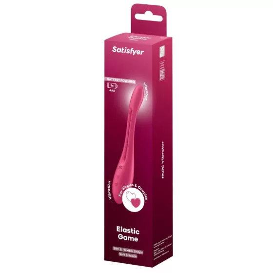 Satisfyer – Elastic Game flexibilis szárú duplavibrátor (rózsaszín - elemes)