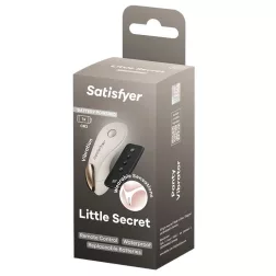   Satisfyer – Little Secret alsóba helyezhető, viselhető vibrátor távirányítóval (fehér, elemes)