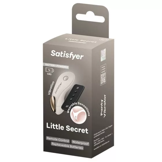 Satisfyer – Little Secret alsóba helyezhető, viselhető vibrátor, távirányítóval (fehér - elemes)