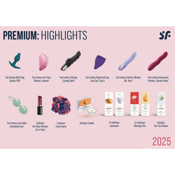 Satisfyer Advent Calendar Premium - adventi naptár 2025 (24 db-os készlet)