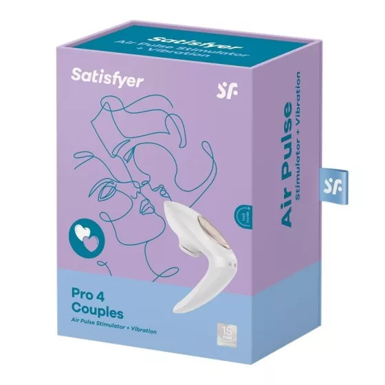 Satisfyer – Pro 4 Couples, párvibrátor, léghullámos klitorisz izgatóval