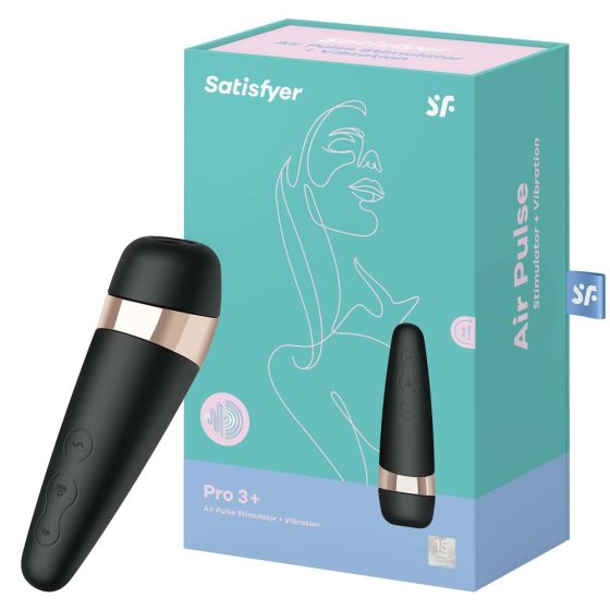 Satisfyer Pro 3 + léghullámos csiklóizgató, vibrációval