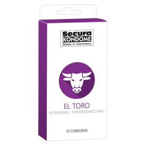 Secura El Toro óvszer, potenciagyűrűvel (12 db)