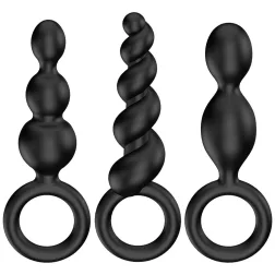   Satisfyer – Plugs Booty Call 3 darabos anál dildó szett (fekete)