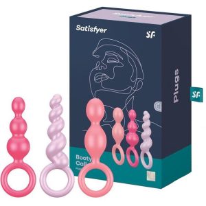 Satisfyer Plugs Booty Call 3 db-os análdildó szett (színes)