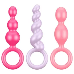   Satisfyer – Plugs Booty Call 3 darabos anál dildó szett (színes)