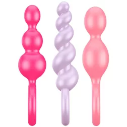   Satisfyer – Plugs Booty Call 3 darabos anál dildó szett (színes)