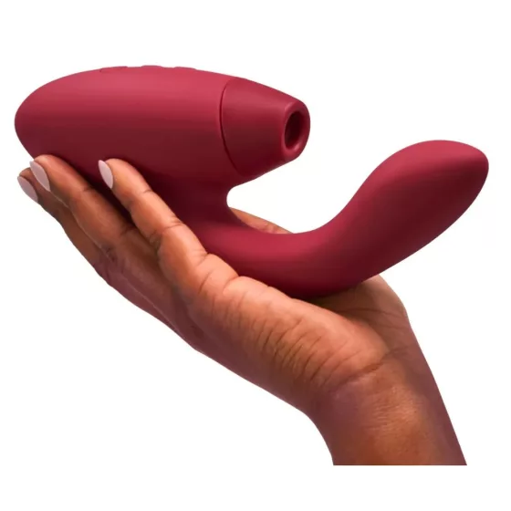 Womanizer Duo 2. vibrátor, léghullámos csiklóizgatóval (bordó)