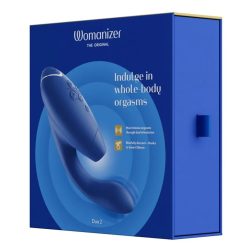   Womanizer Duo 2. vibrátor, léghullámos csiklóizgatóval (kék)