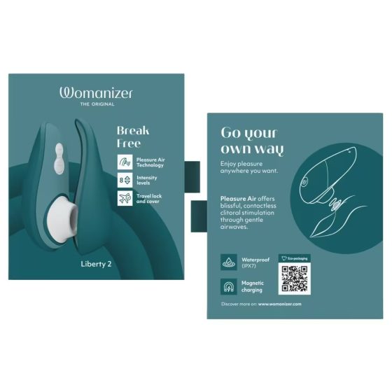 Womanizer Liberty 2. léghullámos csiklóizgató (sötétzöld)