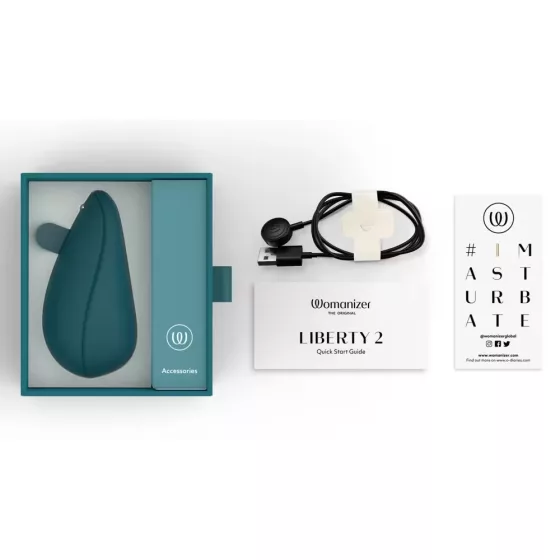 Womanizer Liberty 2. léghullámos csiklóizgató (sötétzöld)