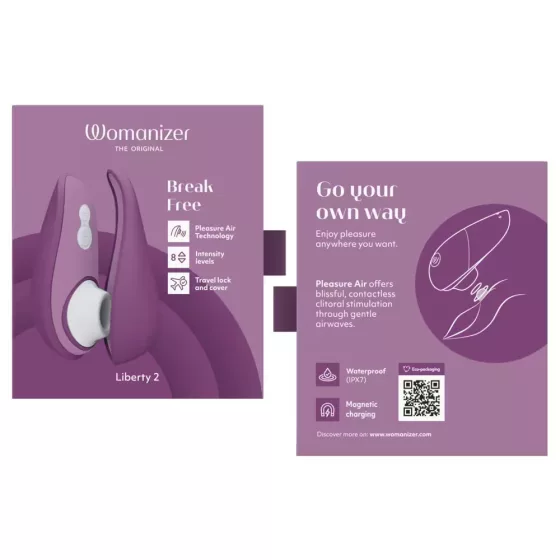 Womanizer Liberty 2. léghullámos csiklóizgató (lila)
