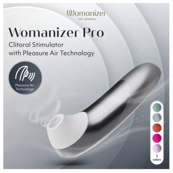 Womanizer Pro léghullámos csiklóizgató (szürke)