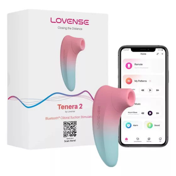 Lovense Tenera 2 okos, léghullámos csiklóizgató (kék-pink) (APP-os)