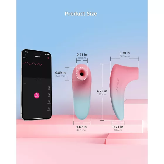 Lovense Tenera 2 okos, léghullámos csiklóizgató (kék-pink) (APP-os)