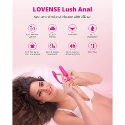 Lovense Lush Anal - okos análvibrátor (pink) (APP-os)