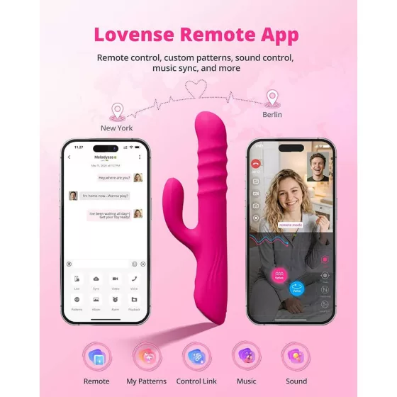 Lovense - Velvo okos klitoriszágas vibrátor, 360°-ban forgó gyöngysorral (APP-os)