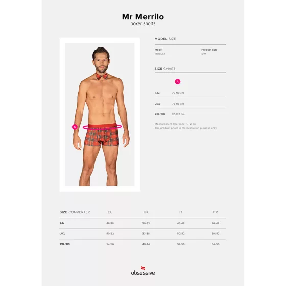 Obsessive Karácsony Mr Merrilo boxer alsó és nyakkendő.