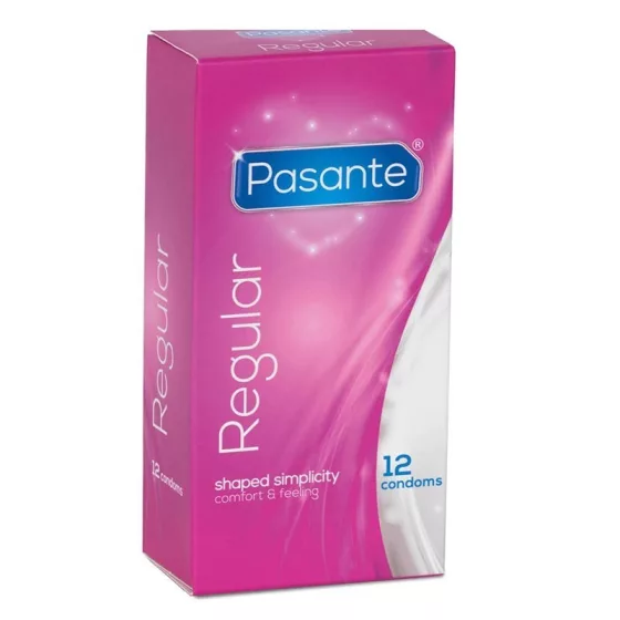 Pasante – Regular anatómiailag formázott óvszer (12 db)