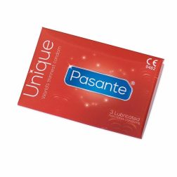 Pasante Unique 3 db latex mentes óvszer (60 mm)