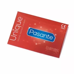 Pasante – Unique 3 db latexmentes óvszer (60 mm)